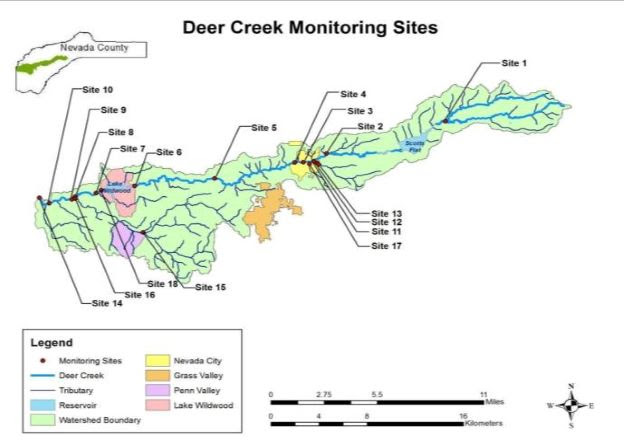 Deer Creek Monitoring sites 